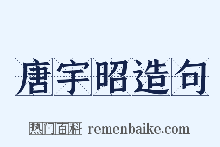 唐宇昭造句是什么意思的图片